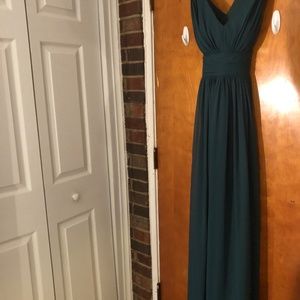 Green Maxi Gown, Evening Dress 4L, Semi formal